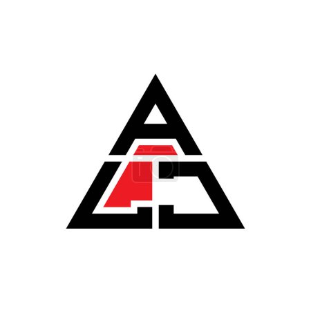 Ilustración de Diseño del logotipo de la letra del triángulo ALJ con forma de triángulo. Monograma de diseño del logotipo del triángulo ALJ. Plantilla de logotipo de vector de triángulo ALJ con color rojo. Logotipo triangular de ALJ Logotipo simple, elegante y lujoso. - Imagen libre de derechos