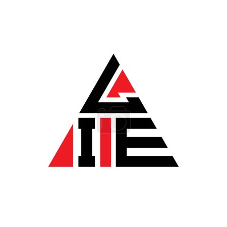 Ilustración de Diseño del logotipo de la letra del triángulo LIE con forma de triángulo. Monograma de diseño del logotipo del triángulo LIE. LIE triángulo vector logotipo plantilla con color rojo. Logotipo triangular LIE Logotipo simple, elegante y lujoso. - Imagen libre de derechos