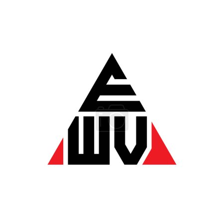 Téléchargez les illustrations : EWV triangle lettre logo design avec forme de triangle. EWV triangle logo design monogramme. Modèle de logo vectoriel triangle EWV avec couleur rouge. Logo triangulaire EWV Logo simple, élégant et luxueux. - en licence libre de droit