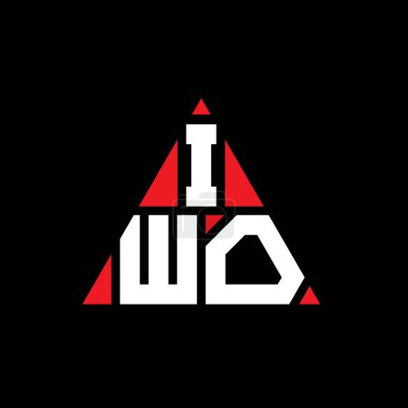 Ilustración de Diseño del logotipo de la letra triángulo IWO con forma de triángulo. monograma de diseño del logotipo del triángulo IWO. Plantilla de logotipo de vector triangular IWO con color rojo. Logotipo triangular IWO Logotipo simple, elegante y lujoso. - Imagen libre de derechos