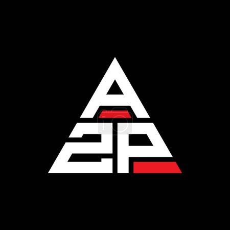 Ilustración de Diseño de logotipo de letra triángulo AZP con forma de triángulo. Monograma de diseño del logotipo del triángulo AZP. Plantilla de logotipo de triángulo AZP con color rojo. Logo triangular AZP Logotipo simple, elegante y lujoso. - Imagen libre de derechos