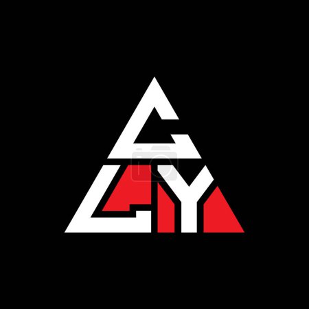 Ilustración de CLY diseño del logotipo de la letra triángulo con forma de triángulo. Diseño del logotipo del triángulo CLY monograma. CLY triángulo vector logotipo plantilla con color rojo. Logo triangular CLY Logotipo simple, elegante y lujoso. - Imagen libre de derechos