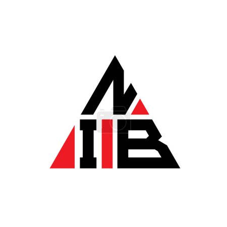 Ilustración de Diseño del logotipo de la letra del triángulo NIB con forma de triángulo. Monograma de diseño del logotipo del triángulo NIB. Plantilla de logotipo de vector de triángulo NIB con color rojo. Logotipo triangular NIB Logotipo simple, elegante y lujoso. - Imagen libre de derechos