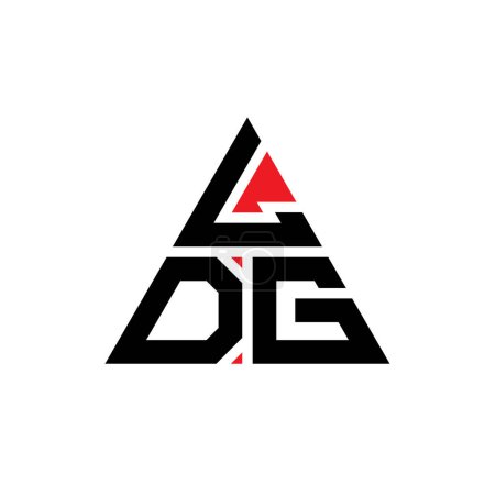 Illustration for LDG triangle letter logo design with triangle shape. LDG triangle logo design monogram. LDG triangle vector logo template with red color. LDG triangular logo Simple, Elegant, and Luxurious Logo. - Royalty Free Image