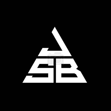 Ilustración de Diseño del logotipo de la letra del triángulo JSB con forma de triángulo. Monograma de diseño del logotipo del triángulo JSB. Plantilla de logotipo de vector de triángulo JSB con color rojo. Logotipo triangular JSB Logotipo simple, elegante y lujoso. - Imagen libre de derechos