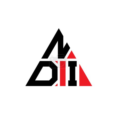 Illustration for NDI triangle letter logo design with triangle shape. NDI triangle logo design monogram. NDI triangle vector logo template with red color. NDI triangular logo Simple, Elegant, and Luxurious Logo. - Royalty Free Image