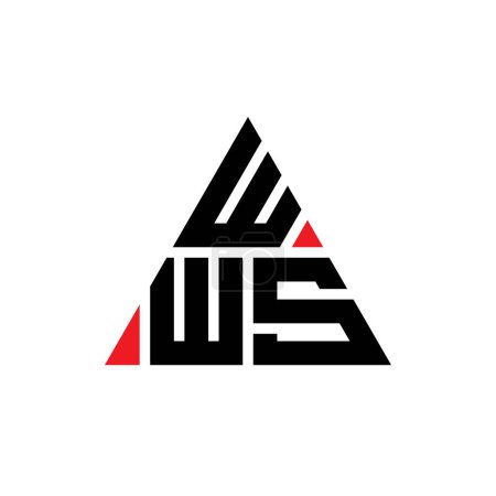 Téléchargez les illustrations : WWS triangle lettre logo design avec forme de triangle. WWS triangle logo design monogramme. Modèle de logo vectoriel triangle WWS avec couleur rouge. Logo triangulaire WWS Logo simple, élégant et luxueux. - en licence libre de droit