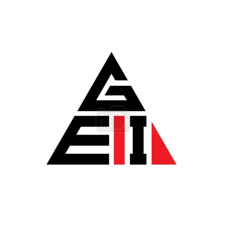 Ilustración de Diseño del logotipo de la letra del triángulo GEI con forma de triángulo. Monograma de diseño del logotipo del triángulo GEI. Plantilla de logotipo de triángulo GEI con color rojo. Logotipo triangular GEI Logotipo simple, elegante y lujoso. - Imagen libre de derechos