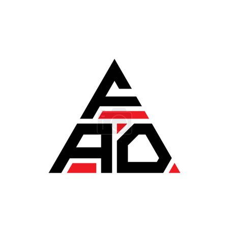 Téléchargez les illustrations : FAO lettre triangle logo design avec forme de triangle. Monogramme FAO logo triangle design. Modèle de logo vectoriel triangle FAO avec couleur rouge. Logo triangulaire FAO Logo simple, élégant et luxueux. - en licence libre de droit