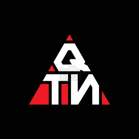 Ilustración de Diseño del logotipo de la letra del triángulo QTN con forma de triángulo. Monograma de diseño del logotipo del triángulo QTN. Plantilla de logotipo de vector de triángulo QTN con color rojo. Logotipo triangular QTN Logotipo simple, elegante y lujoso. - Imagen libre de derechos