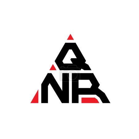 Ilustración de Diseño del logotipo de la letra del triángulo QNR con forma de triángulo. QNR diseño del logotipo del triángulo monograma. Plantilla de logotipo de vector de triángulo QNR con color rojo. Logotipo triangular QNR Logotipo simple, elegante y lujoso. - Imagen libre de derechos