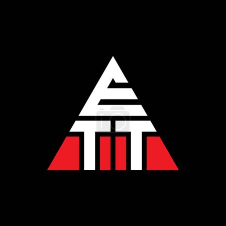 Illustration for ETT triangle letter logo design with triangle shape. ETT triangle logo design monogram. ETT triangle vector logo template with red color. ETT triangular logo Simple, Elegant, and Luxurious Logo. - Royalty Free Image