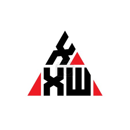 Illustration for XXW triangle letter logo design with triangle shape. XXW triangle logo design monogram. XXW triangle vector logo template with red color. XXW triangular logo Simple, Elegant, and Luxurious Logo. - Royalty Free Image