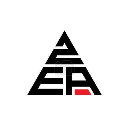 Téléchargez les illustrations : ZEA triangle lettre logo design avec forme de triangle. Monogramme de conception de logo triangle ZEA. Modèle de logo vectoriel triangle ZEA avec couleur rouge. Logo triangulaire ZEA Logo simple, élégant et luxueux. - en licence libre de droit