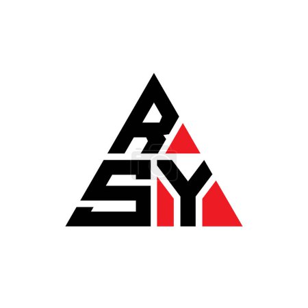Illustration for RSY triangle letter logo design with triangle shape. RSY triangle logo design monogram. RSY triangle vector logo template with red color. RSY triangular logo Simple, Elegant, and Luxurious Logo. - Royalty Free Image