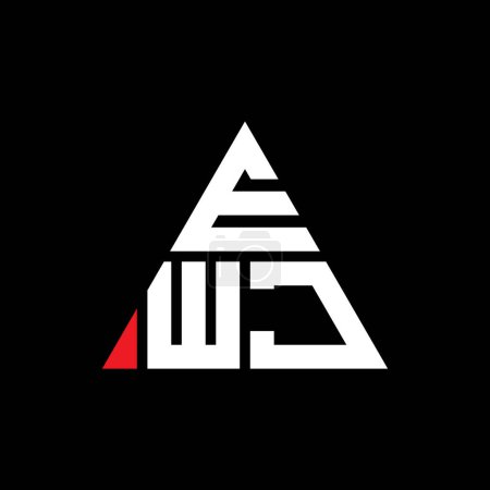 Ilustración de Diseño del logotipo de la letra del triángulo EWJ con forma de triángulo. Monograma de diseño del logotipo del triángulo EWJ. Plantilla de logotipo de vector de triángulo EWJ con color rojo. Logotipo triangular de EWJ Logotipo simple, elegante y lujoso. - Imagen libre de derechos