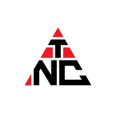 Téléchargez les illustrations : TNC triangle lettre logo design avec forme de triangle. Monogramme de conception de logo TNC triangle. Modèle de logo vectoriel triangle TNC avec couleur rouge. Logo triangulaire TNC Logo simple, élégant et luxueux. - en licence libre de droit