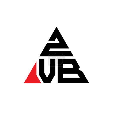 Ilustración de Diseño del logotipo de la letra del triángulo ZVB con forma de triángulo. Monograma de diseño del logotipo del triángulo ZVB. Plantilla de logotipo de vector de triángulo ZVB con color rojo. Logotipo triangular ZVB Logotipo simple, elegante y lujoso. - Imagen libre de derechos