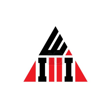 Ilustración de Diseño del logotipo de letra triángulo WII con forma de triángulo. Diseño del logotipo del triángulo WII monograma. Plantilla de logotipo de vector triangular WII con color rojo. Logotipo triangular WII Logotipo simple, elegante y lujoso. II. - Imagen libre de derechos