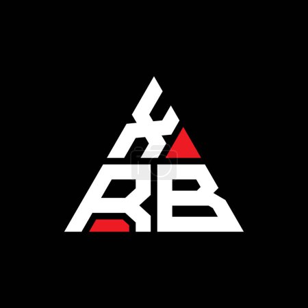 Ilustración de Diseño del logotipo de la letra del triángulo XRB con forma de triángulo. Monograma de diseño del logotipo del triángulo XRB. Plantilla de logotipo de vector triangular XRB con color rojo. Logo triangular XRB Logotipo simple, elegante y lujoso. - Imagen libre de derechos