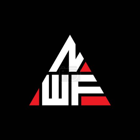 Téléchargez les illustrations : NWF triangle lettre logo design avec forme de triangle. NWF triangle logo design monogramme. Modèle de logo vectoriel triangle NWF avec couleur rouge. Logo triangulaire NWF Logo simple, élégant et luxueux. - en licence libre de droit