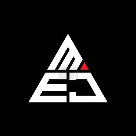 Ilustración de Diseño del logotipo de la letra del triángulo MEJ con forma de triángulo. Monograma de diseño del logotipo del triángulo MEJ. Plantilla de logotipo de vector de triángulo MEJ con color rojo. Logo triangular MEJ Logotipo simple, elegante y lujoso. - Imagen libre de derechos
