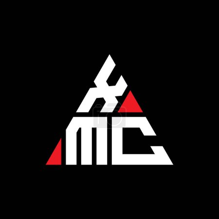 Ilustración de Diseño del logotipo de letra triangular XMC con forma de triángulo. Monograma de diseño del logotipo del triángulo XMC. Plantilla de logotipo de vector triangular XMC con color rojo. Logotipo triangular XMC Logotipo simple, elegante y lujoso. - Imagen libre de derechos
