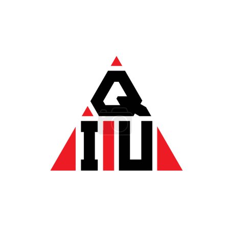 Ilustración de Diseño del logotipo de la letra del triángulo QIU con forma de triángulo. Diseño del logotipo del triángulo QIU monograma. Plantilla de logotipo de vector de triángulo QIU con color rojo. Logotipo triangular de QIU Logotipo simple, elegante y lujoso. - Imagen libre de derechos