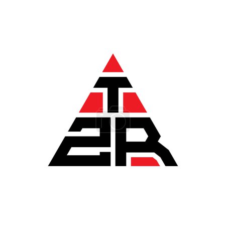 Ilustración de Diseño del logotipo de la letra del triángulo TZR con forma de triángulo. Monograma de diseño del logotipo del triángulo TZR. Plantilla de logotipo de vector triangular TZR con color rojo. Logotipo triangular TZR Logotipo simple, elegante y lujoso. - Imagen libre de derechos