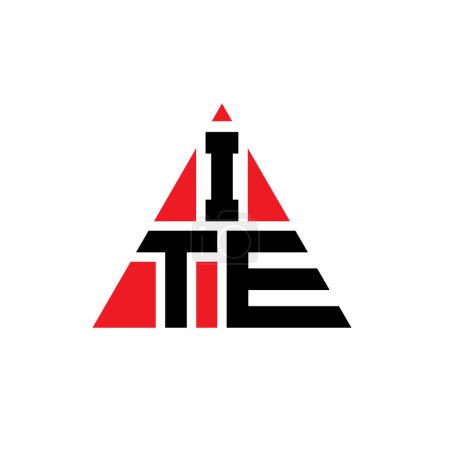 Ilustración de Diseño de logotipo de letra de triángulo ITE con forma de triángulo. Diseño del logotipo del triángulo ITE monograma. Plantilla de logotipo de triángulo ITE con color rojo. Logo triangular ITE Logotipo simple, elegante y lujoso. - Imagen libre de derechos