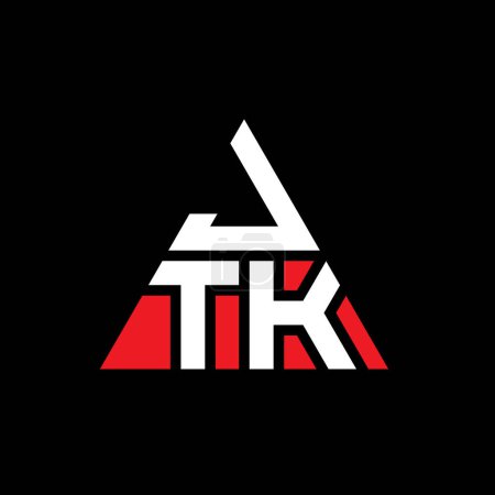 Téléchargez les illustrations : JTK triangle lettre logo design avec forme de triangle. Monogramme de logo triangle JTK. Modèle de logo vectoriel triangle JTK avec couleur rouge. Logo triangulaire JTK Logo simple, élégant et luxueux. - en licence libre de droit