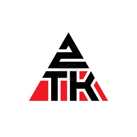 Téléchargez les illustrations : ZTK triangle lettre logo design avec forme de triangle. Monogramme de logo triangle ZTK. Modèle de logo vectoriel triangle ZTK avec couleur rouge. Logo triangulaire ZTK Logo simple, élégant et luxueux. - en licence libre de droit