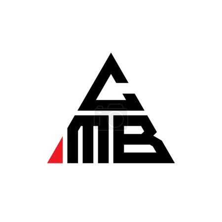 Ilustración de Diseño del logotipo de letra de triángulo CMB con forma de triángulo. Diseño del logotipo del triángulo CMB monograma. Plantilla de logotipo de vector de triángulo CMB con color rojo. Logo triangular CMB Logotipo simple, elegante y lujoso. - Imagen libre de derechos