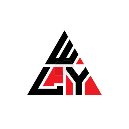 Ilustración de Diseño de logotipo de letra triángulo WLY con forma de triángulo. Monograma de diseño del logotipo del triángulo WLY. Plantilla de logotipo de vector de triángulo WLY con color rojo. Logotipo triangular WLY Logotipo simple, elegante y lujoso. - Imagen libre de derechos