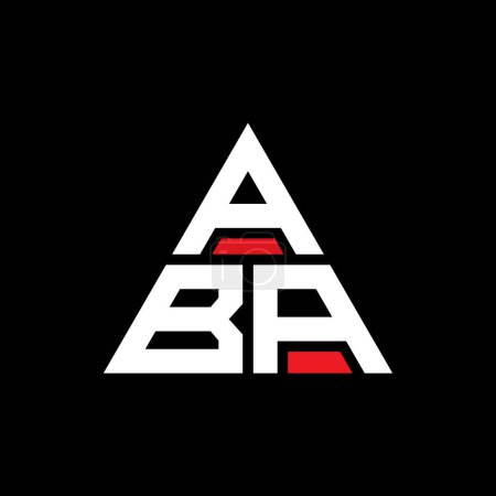 Illustration for ABA triangle letter logo design with triangle shape. ABA triangle logo design monogram. ABA triangle vector logo template with red color. ABA triangular logo Simple, Elegant, and Luxurious Logo. - Royalty Free Image