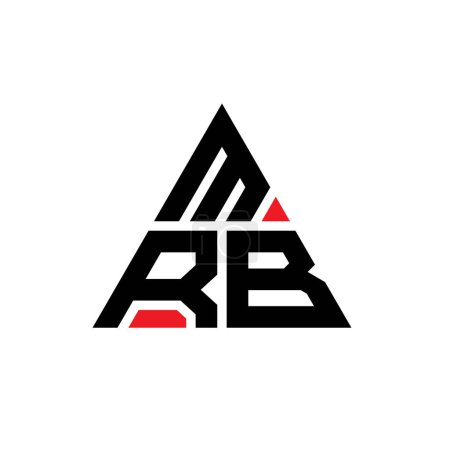 Ilustración de Diseño del logotipo de letra de triángulo MRB con forma de triángulo. Diseño del logotipo del triángulo MRB monograma. MRB triángulo vector logotipo plantilla con color rojo. Logo triangular MRB Logotipo simple, elegante y lujoso. - Imagen libre de derechos