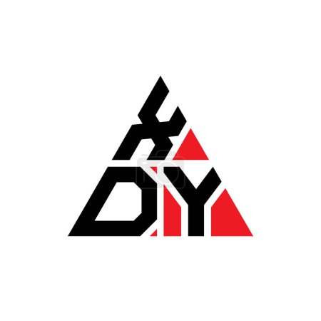 Illustration for XDY triangle letter logo design with triangle shape. XDY triangle logo design monogram. XDY triangle vector logo template with red color. XDY triangular logo Simple, Elegant, and Luxurious Logo. - Royalty Free Image