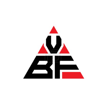 Ilustración de Diseño del logotipo de la letra del triángulo VBF con forma de triángulo. Monograma de diseño del logotipo del triángulo VBF. Plantilla de logotipo de vector de triángulo VBF con color rojo. Logotipo triangular VBF Logotipo simple, elegante y lujoso. - Imagen libre de derechos