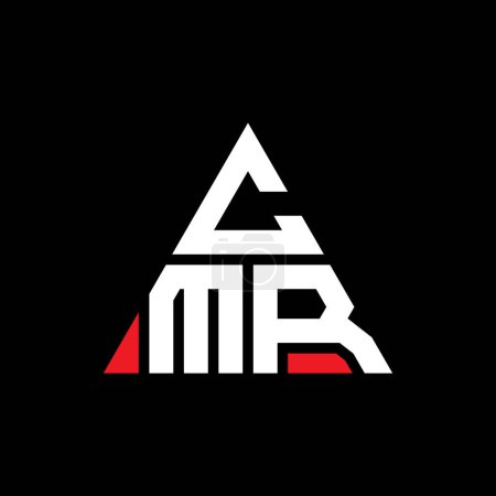 Ilustración de Diseño del logotipo de la letra del triángulo CMR con forma de triángulo. Diseño del logotipo del triángulo CMR monograma. Plantilla de logotipo de vector de triángulo CMR con color rojo. Logo triangular CMR Logotipo simple, elegante y lujoso. - Imagen libre de derechos