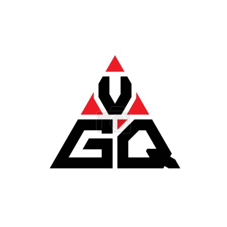 Ilustración de Diseño del logotipo de la letra del triángulo VGQ con forma de triángulo. Monograma de diseño del logotipo del triángulo VGQ. Plantilla de logotipo de vector de triángulo VGQ con color rojo. Logotipo triangular VGQ Logotipo simple, elegante y lujoso. - Imagen libre de derechos