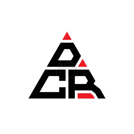 Ilustración de Diseño del logotipo de la letra del triángulo DCR con forma de triángulo. Monograma de diseño del logotipo del triángulo DCR. Plantilla de logotipo de vector triangular DCR con color rojo. Logotipo triangular DCR Logotipo simple, elegante y lujoso. - Imagen libre de derechos