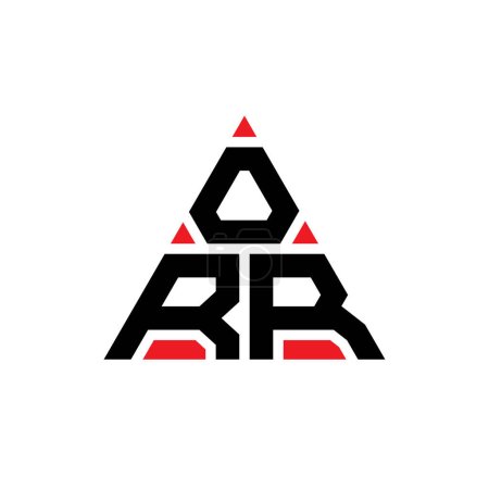 Ilustración de Diseño del logotipo de la letra del triángulo ORR con forma de triángulo. Diseño del logotipo del triángulo ORR monograma. ORR triángulo vector logotipo plantilla con color rojo. Logo triangular ORR Logotipo simple, elegante y lujoso. - Imagen libre de derechos