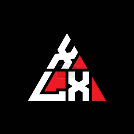 Ilustración de Diseño del logotipo de letra triangular XLX con forma de triángulo. Monograma de diseño del logotipo del triángulo XLX. Plantilla de logotipo de vector triangular XLX con color rojo. Logotipo triangular XLX Logotipo simple, elegante y lujoso. - Imagen libre de derechos