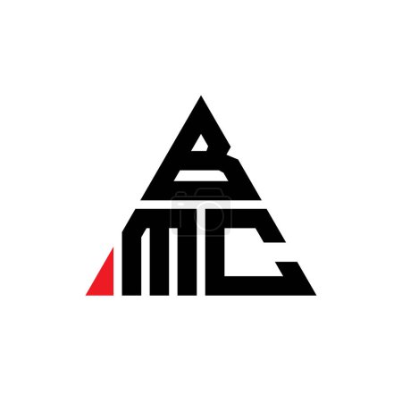 Téléchargez les illustrations : BMC triangle lettre logo design avec forme de triangle. BMC triangle logo design monogramme. Modèle de logo vectoriel triangle BMC avec couleur rouge. Logo triangulaire BMC Logo simple, élégant et luxueux. - en licence libre de droit