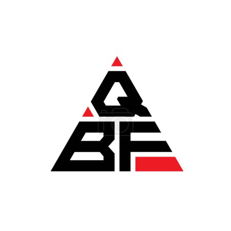 Téléchargez les illustrations : QBF triangle lettre logo design avec forme de triangle. QBF triangle logo design monogramme. Modèle de logo vectoriel triangle QBF avec couleur rouge. Logo triangulaire QBF Logo simple, élégant et luxueux. - en licence libre de droit