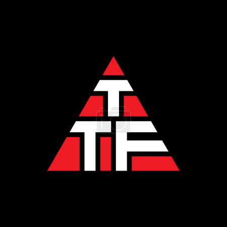 Illustration for TTF triangle letter logo design with triangle shape. TTF triangle logo design monogram. TTF triangle vector logo template with red color. TTF triangular logo Simple, Elegant, and Luxurious Logo. - Royalty Free Image