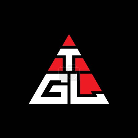 Illustration for TGL triangle letter logo design with triangle shape. TGL triangle logo design monogram. TGL triangle vector logo template with red color. TGL triangular logo Simple, Elegant, and Luxurious Logo. - Royalty Free Image