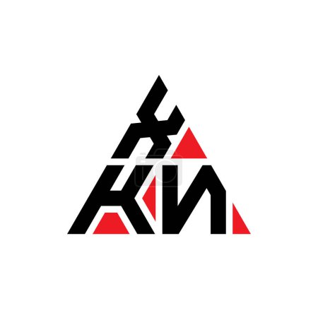 Ilustración de Diseño del logotipo de letra de triángulo XKN con forma de triángulo. Monograma de diseño del logotipo del triángulo XKN. Plantilla de logotipo de vector triangular XKN con color rojo. Logotipo triangular XKN Logotipo simple, elegante y lujoso. - Imagen libre de derechos