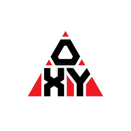 Ilustración de Diseño de logotipo de letra triangular OXY con forma de triángulo. Monograma de diseño del logotipo del triángulo OXY. Plantilla de logotipo de vector triangular OXY con color rojo. Logotipo triangular OXY Logotipo simple, elegante y lujoso. - Imagen libre de derechos
