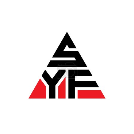 Téléchargez les illustrations : SYF triangle lettre logo design avec forme de triangle. SYF triangle logo design monogramme. Modèle de logo vectoriel triangle SYF avec couleur rouge. Logo triangulaire SYF Logo simple, élégant et luxueux. - en licence libre de droit